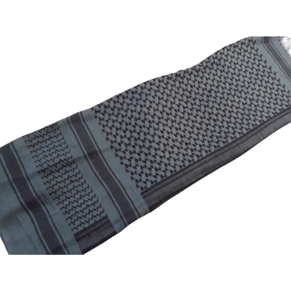 Unbranded 42" x 40" Scarf Slate Blue and Black Zigzag Pattern Unisex Square